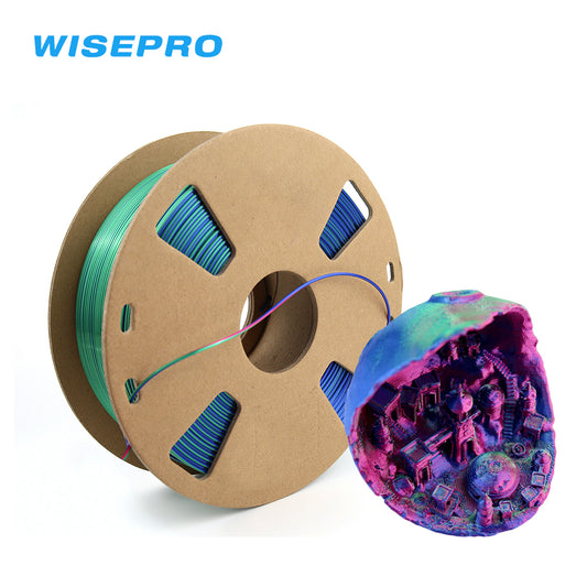 1.75mm Bicolor Magic PLA 3D Printer Filament, Shiny Silk Coextruded PL –  wisepro3d