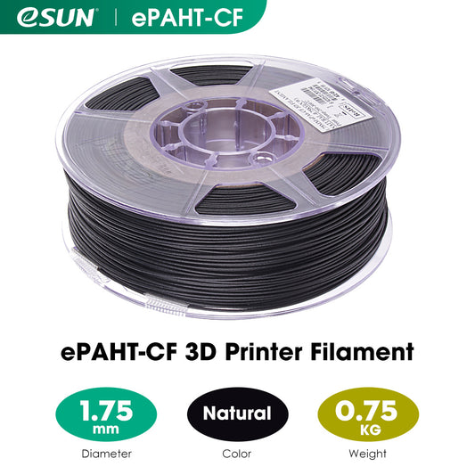 eSUN Carbon Fiber Filled Nylon Filament 1.75mm, 3D Printer Filament PA-CF, Dimensional Accuracy +/- 0.05mm, 1kg Spool (2.2 lbs) 3D Printing Filament