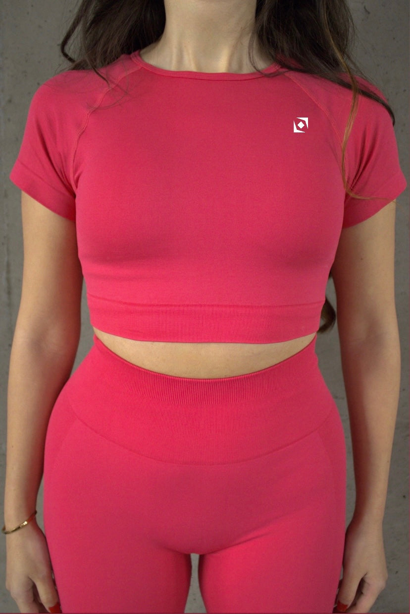 A New York Minute Crop Top - Fuchsia