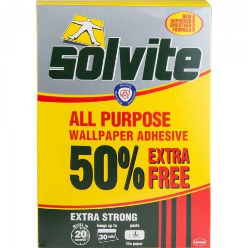 Solvite Overlap & Border, Ready to Use Wallpaper Paste for Hanging Borders & Overlapping Seams, Strong Glue, Easy-to-Use Wallpaper Glue for Quick