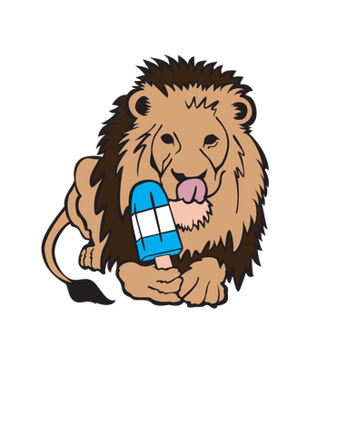 Lion with ice lolly