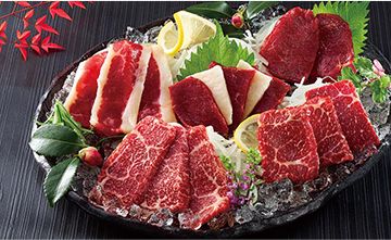 馬刺し盛り合わせセット