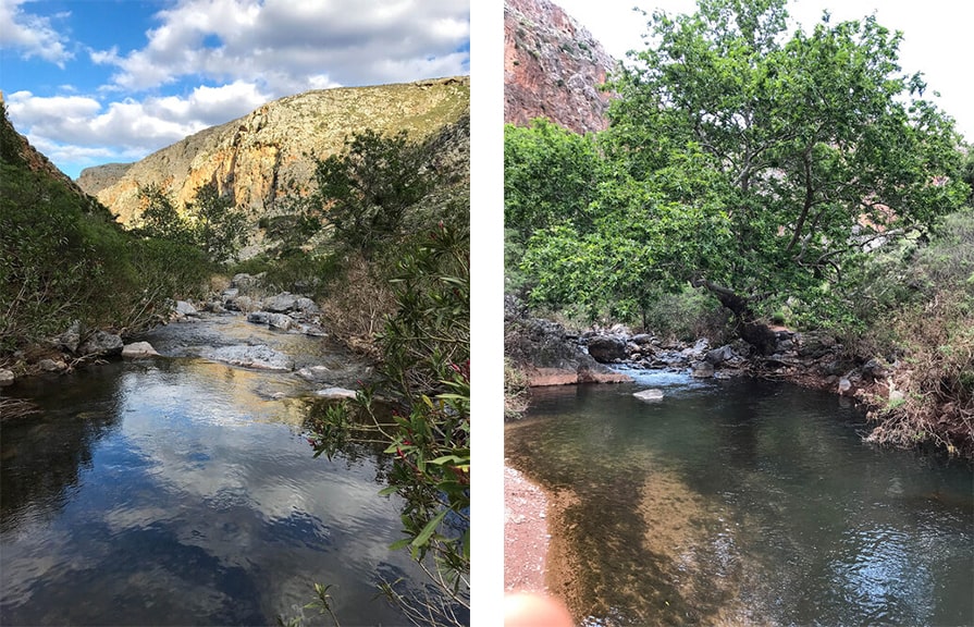 water flowing through the dead gorge