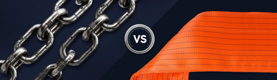 Web straps vs steel chains