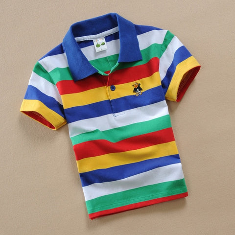 Jargazol T Shirt Kids Clothes Turn Down Collar Baby Boy Summer Top Tsh Tradeships