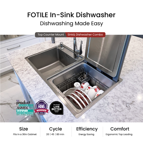 Dishwasher designed for modern living in compact spaces