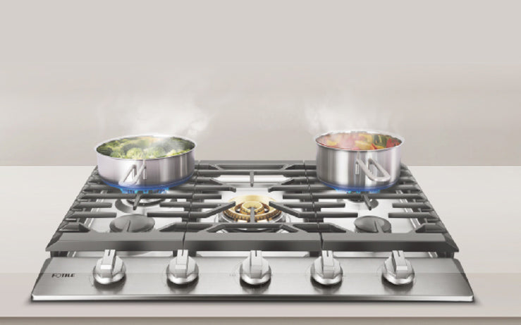 Lowe's 34-in 3 Burners Black GAS Cooktop Stainless Steel | TWWJDO302