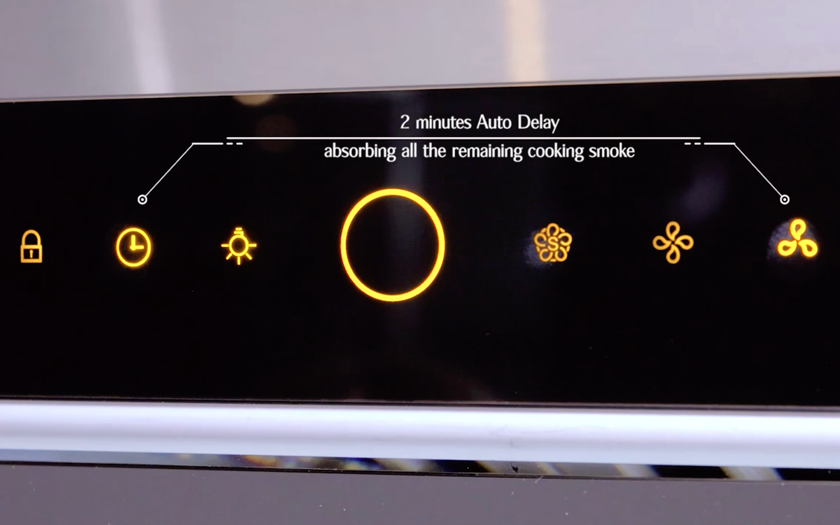 Delay shutoff function on JQG05 Series under cabinet or wall mount range hood.