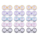 Image of KISEER 15 Pack Clear Cute Contact Lens Case Box Holder Container Storage Kit