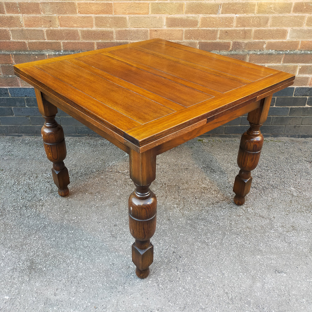 antique draw leaf pub table