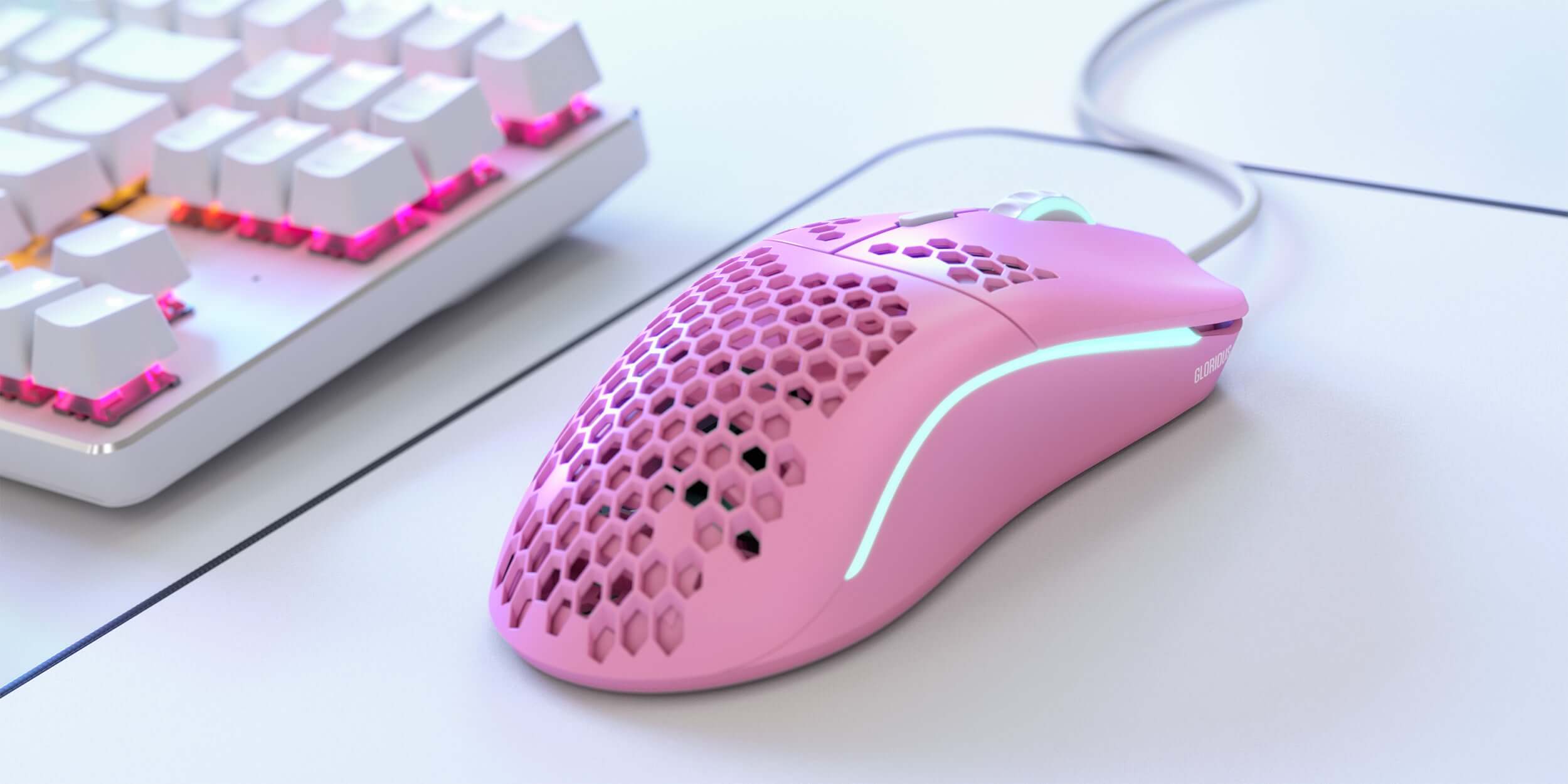 Matte Glorious Pc Gaming Race Model O Gaming Mouse Pink Pc Gaming Accessories Gaming Mice
