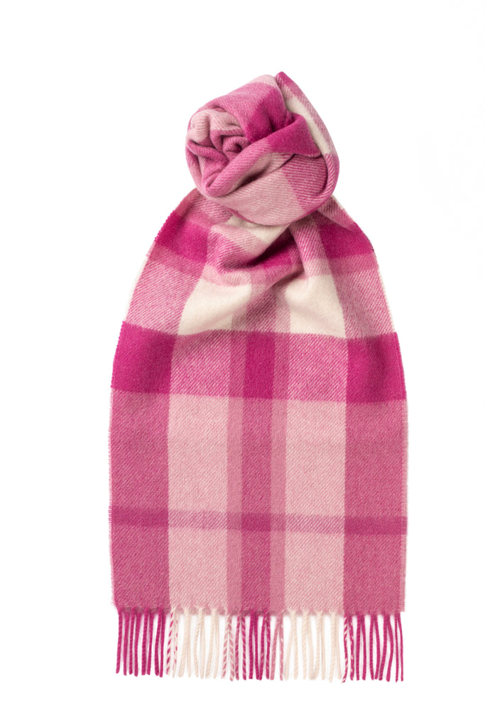 Buy this Spring Check Pink Cashmere Scarf - made in Scotland | Glen