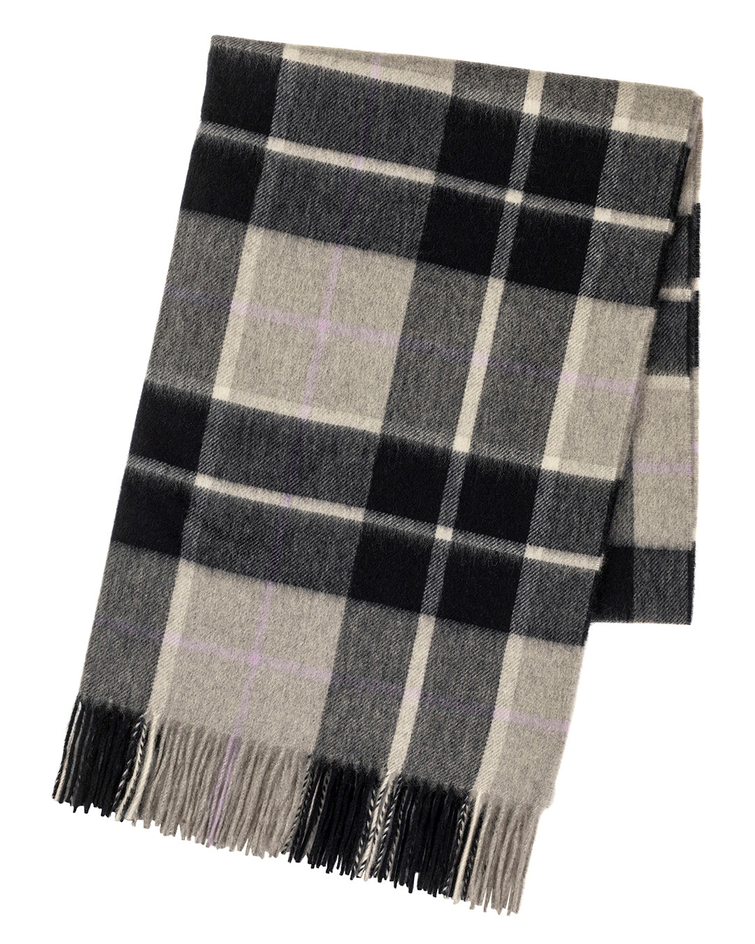 Black Macleod Tartan Cashmere Stole | Glen Isla Cashmere