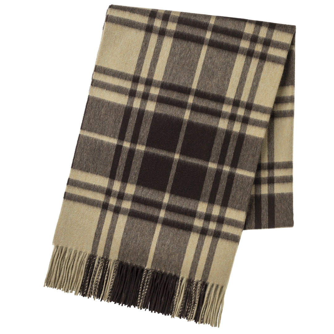 Joshua Ellis |Check Cashmere Stole |Made in England – Glen Isla Cashmere