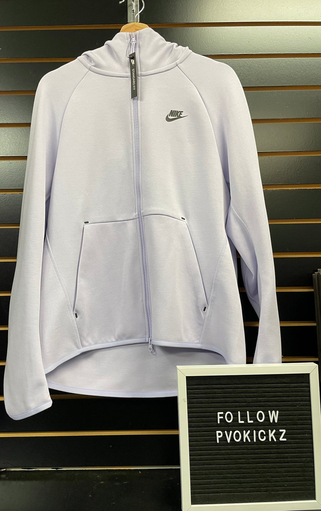 lavender nike tech hoodie