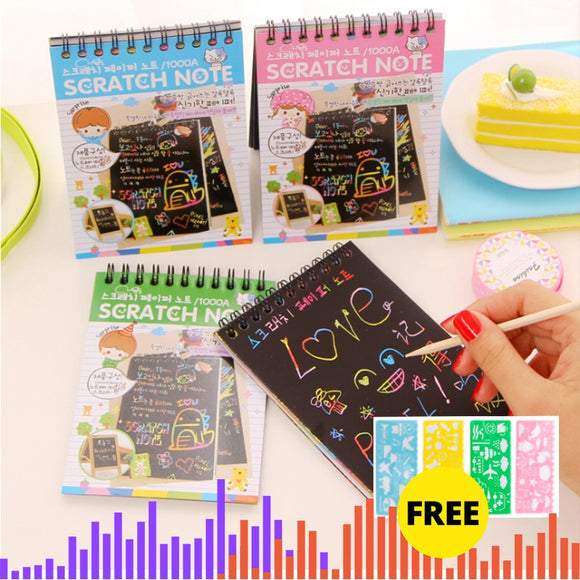 craft kids diy toys creativity toys  for children Color Cardboard Creative DIY Draw Sketch Notes for Kids Toy School Supplies