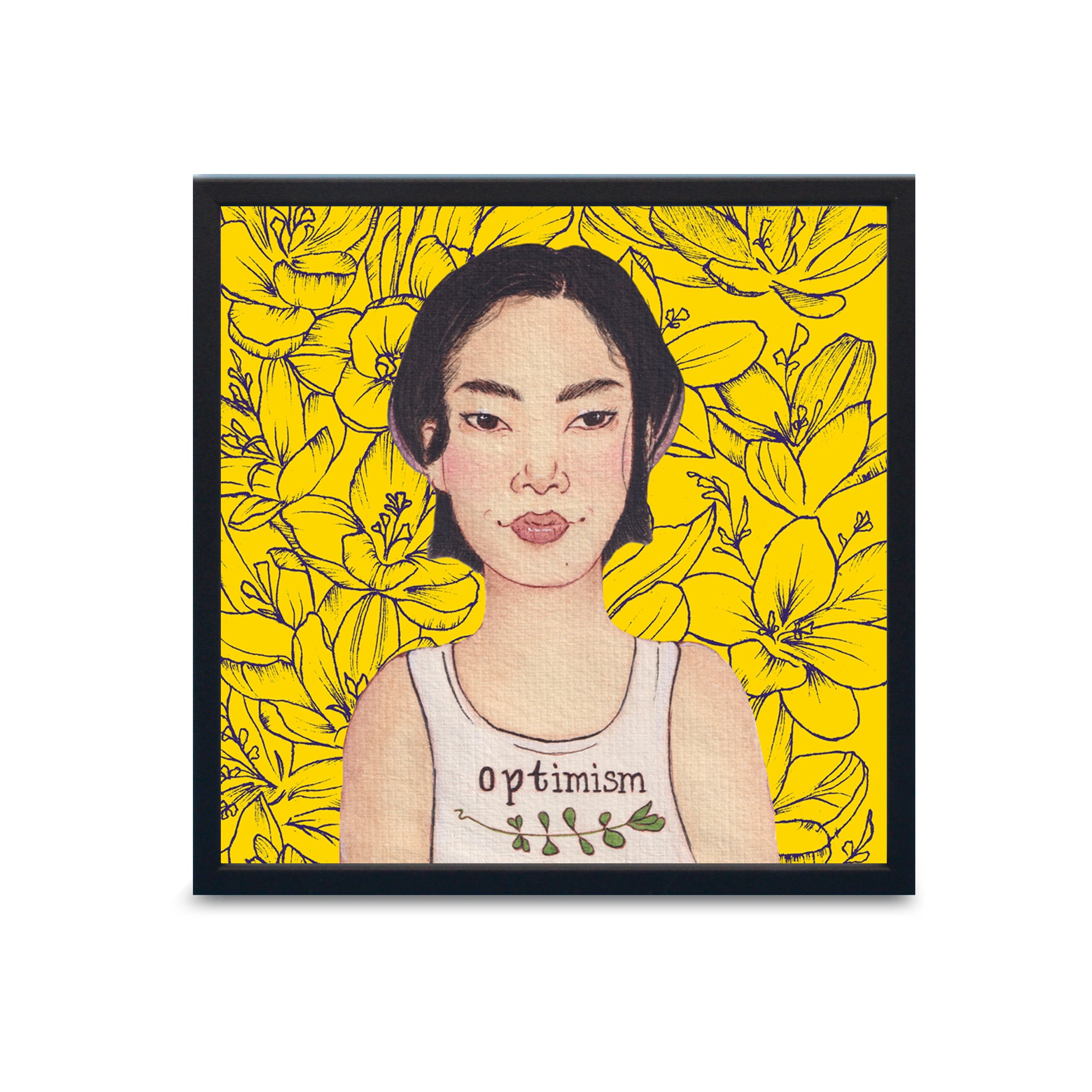 ShaylisaIllustrated Collection "Optimistic Crocus" Enfleuraging on TilePix Wood 12x12