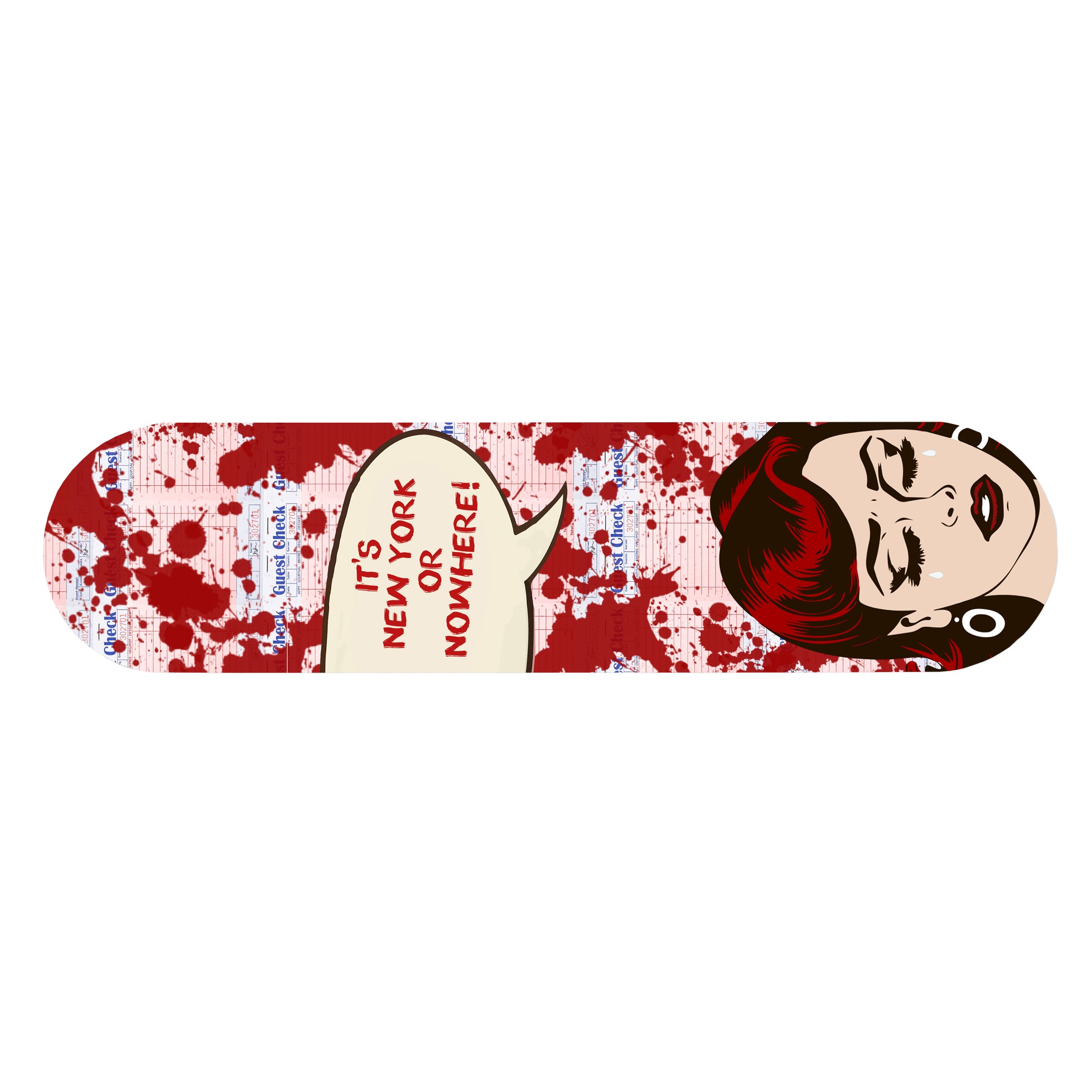 NikkiRaye Collection "NY OR NOWHERE" Guest Check on Skateboard