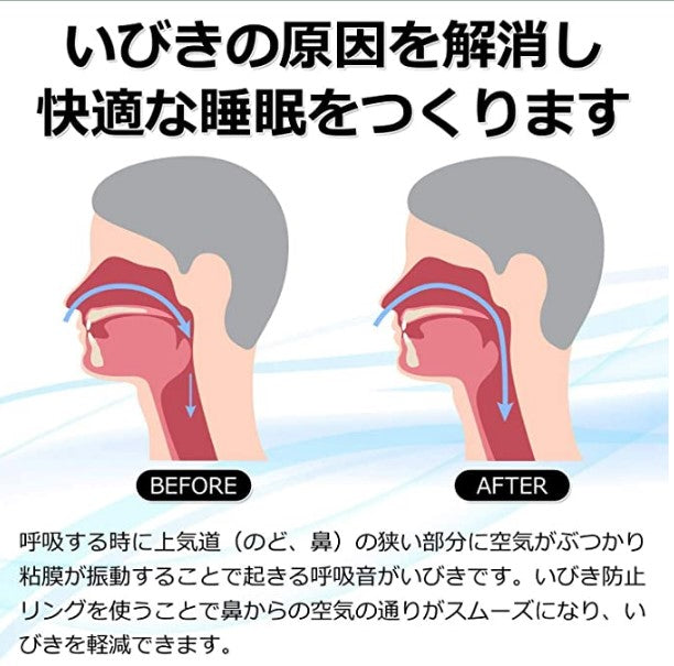 いびき改善♪寝る前にはめるだけ指輪