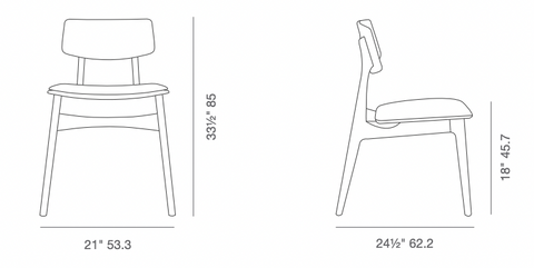 black leather and wood dining chairs Bacco | Your Bar Stools Canada