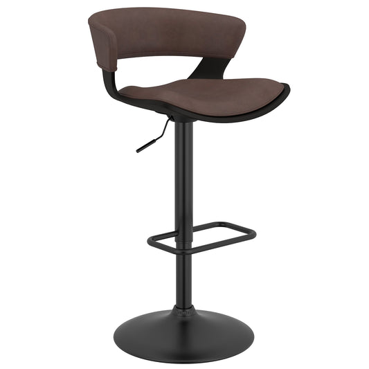 Height Adjustable Bar Stools | Set of 2 | Rover Brown - Your Bar Stools Canada