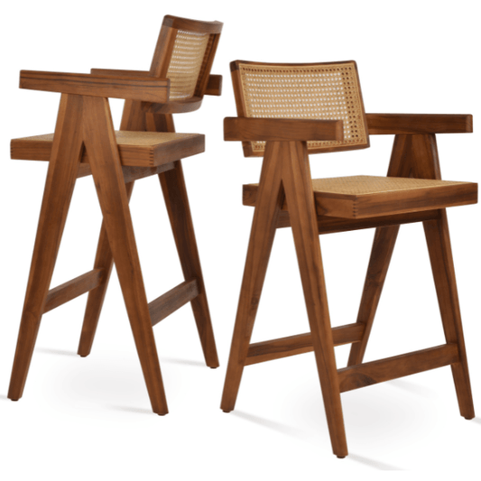 Pierre J Teak Outdoor Barstools - Your Bar Stools Canada