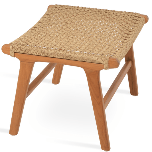 Calava Teak Ottoman Foot Stool - Your Bar Stools Canada