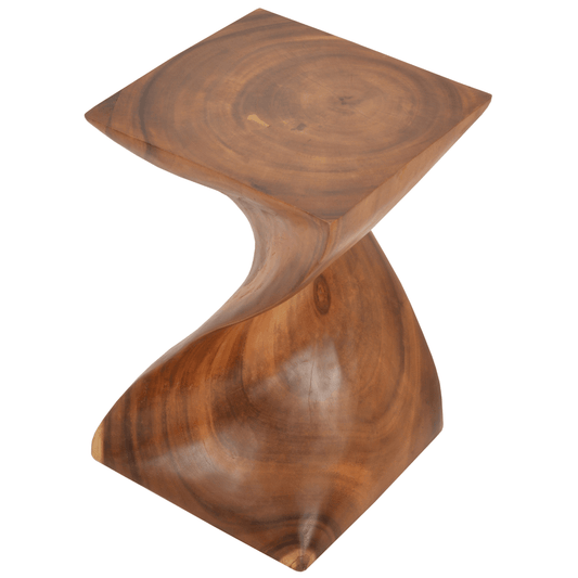 Patio Side Table Twist Teak Side Tables - Your Bar Stools Canada