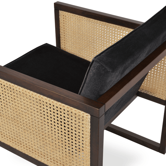 Velvet Accent Chair Cube Wicker Armchair - Your Bar Stools Canada