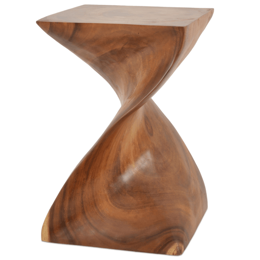 Patio Side Table Twist Teak Side Tables - Your Bar Stools Canada