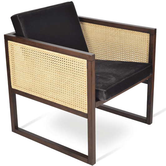 Velvet Accent Chair Cube Wicker Armchair - Your Bar Stools Canada