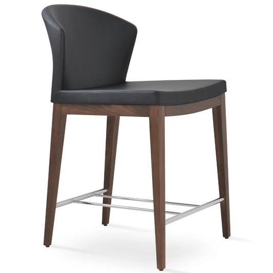 Black Low Back Counter Stools Capri - Your Bar Stools Canada