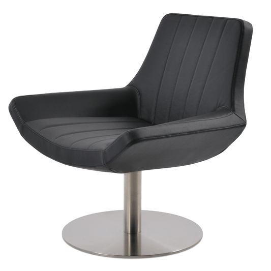 Black Swivel Armchair Bellagio - Your Bar Stools Canada