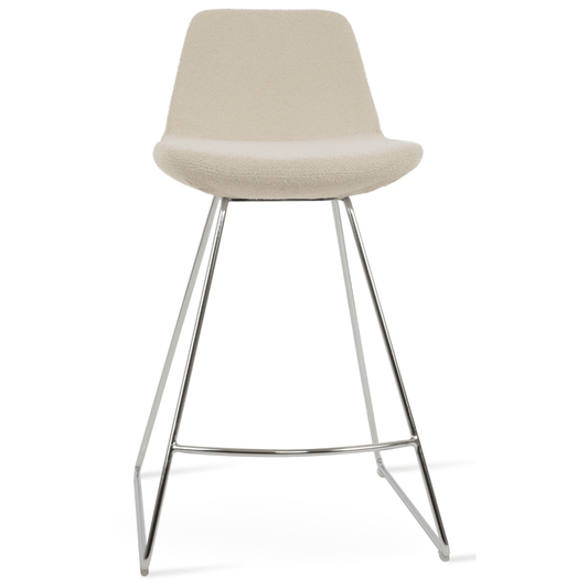 Boucle Bar Stools Pera Wire Cream - Your Bar Stools Canada