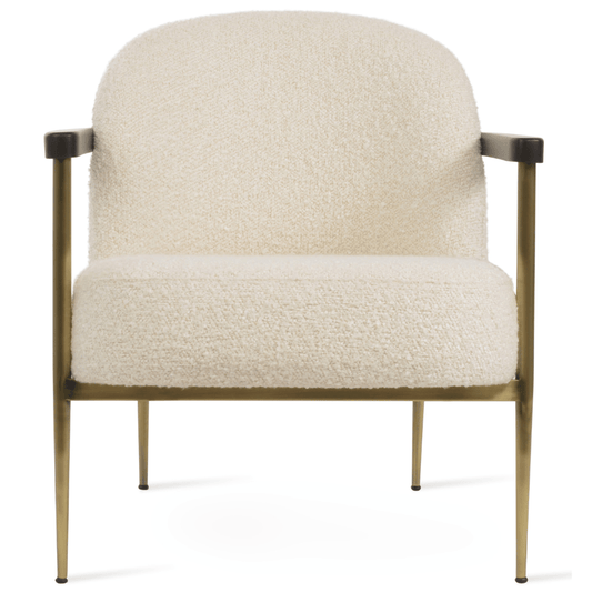 Boucle Gold Small Accent Chair Bloomy - Your Bar Stools Canada