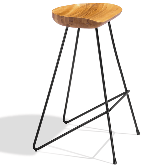 Cattelan Black Metal Counter Top Stools Natural - Your Bar Stools Canada