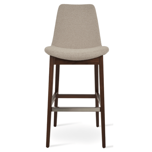 Eiffel Wood Bar Stools Beige Boucle - Your Bar Stools Canada