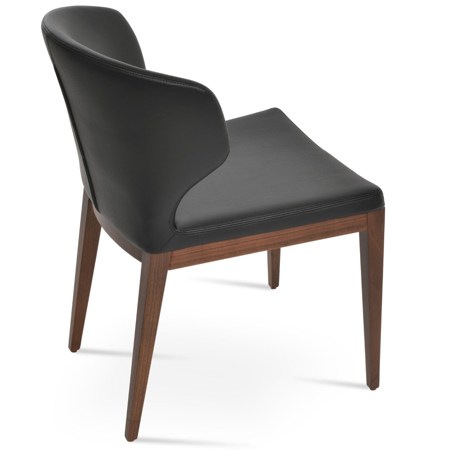 Modern Leather Dining Chairs RomanoW Black - Your Bar Stools