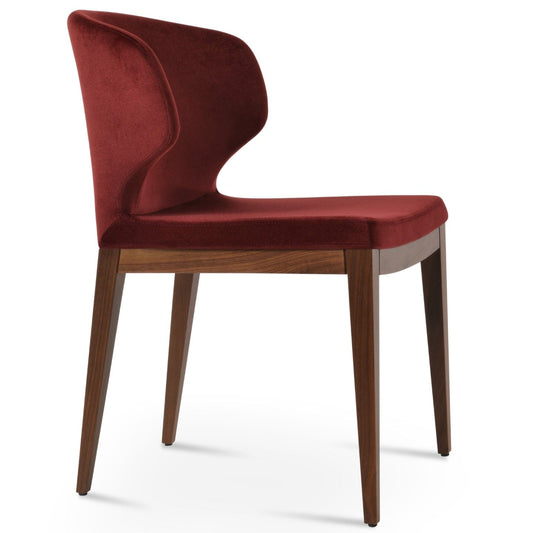 Velvet Dining Chairs Amed Wood PLUS - Your Bar Stools Canada