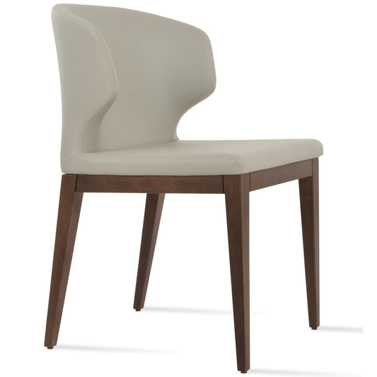 Amed Wood Leather Dining Chairs - Your Bar Stools Canada