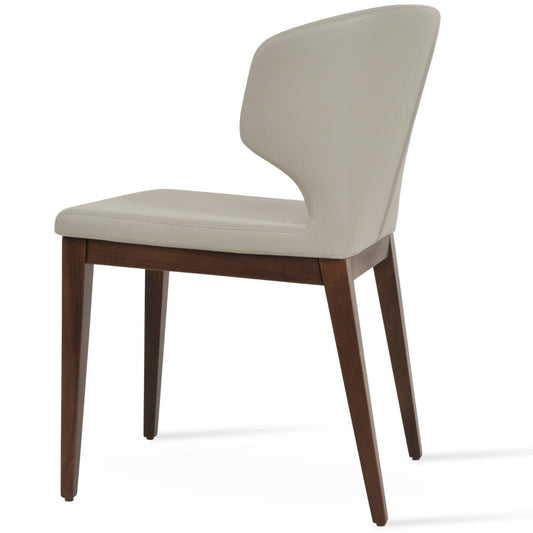Amed Wood Leather Dining Chairs - Your Bar Stools Canada