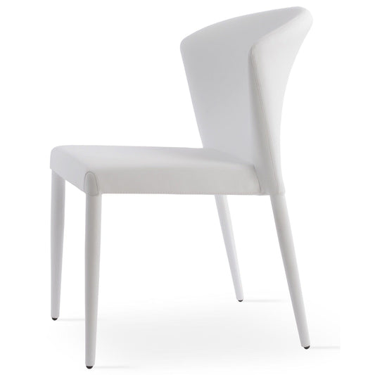 White Dining Chairs with Metal Legs Capri - Your Bar Stools Canada