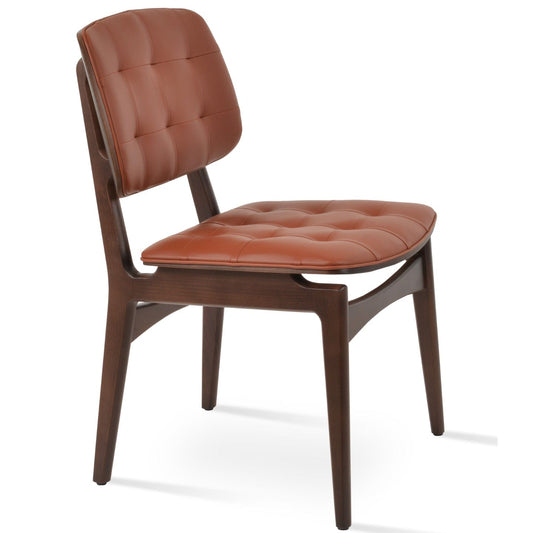 Brown Leather Tufted Chair Valencia - Your Bar Stools Canada