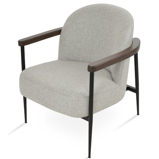 Light Grey Small Accent Chair Bloomy - Your Bar Stools Canada