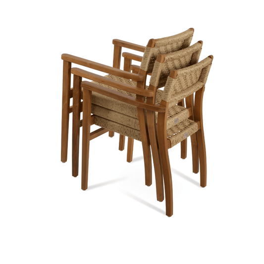 Palermo Armchair Teak Patio Chairs Wicker - Your Bar Stools Canada