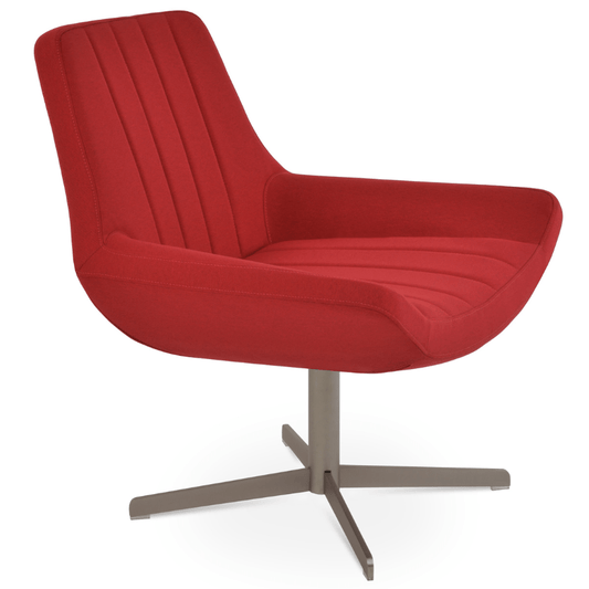 Red Swivel Armchair Bellagio - Your Bar Stools Canada