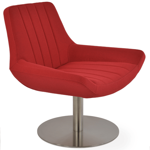 Red Swivel Armchair Bellagio - Your Bar Stools Canada