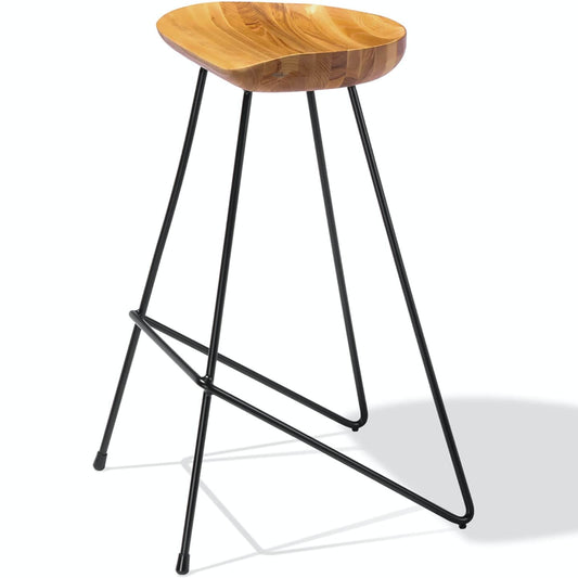 Cattelan Black Metal Counter Top Stools Natural - Your Bar Stools Canada