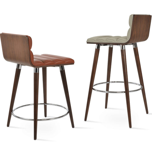 sohoConcept Table & Bar Stools Corona Comfort Leatherette Seat | Ana Metal Base Barstools