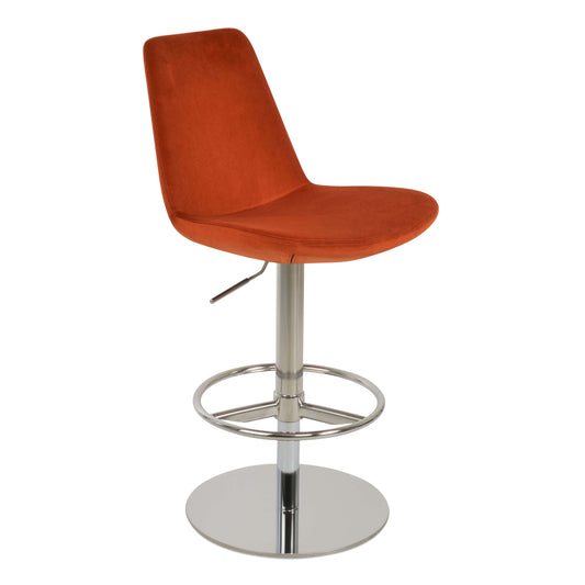 Eiffel Velvet Bar Stools Height Adjustable - Your Bar Stools Canada